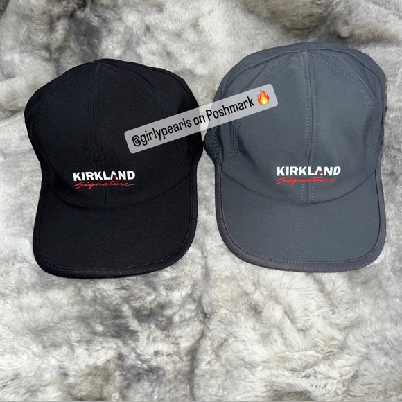 Kirkland Signature Unisex Logo Hat 2 Hats Black & Gray NEW main image 7